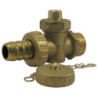 Packed ball valve, brass PN10