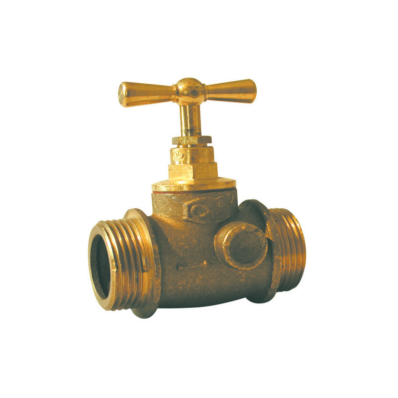 válvula de interrupcion Macho/Macho, laton con soporte