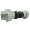 Compensateur de dilatation caoutchouc - double onde à raccords unions