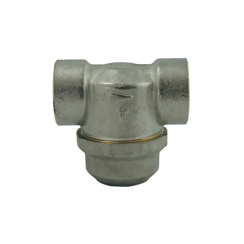 Filtre à tamis en "T" laiton nickelé - F/F - 800µm - eau