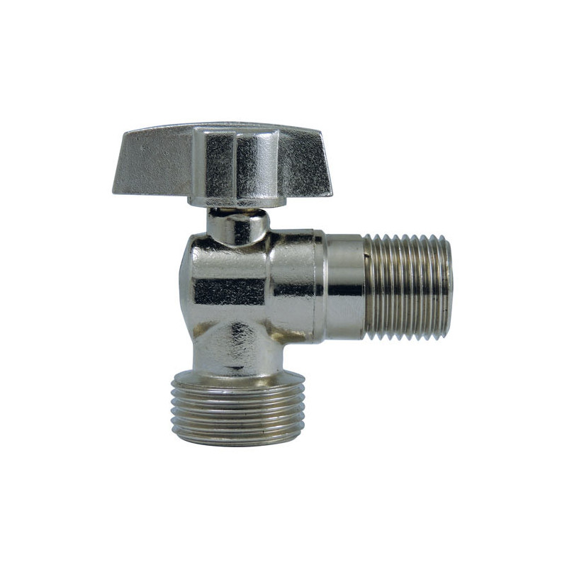 Angle ball valve -nickel plated brass