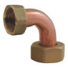 Copper-brass fitting, reducing elbow junction with flanged end