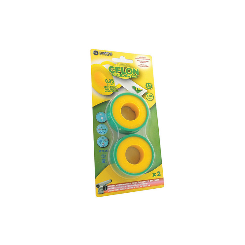 BLISTER PACK 2 PTFE TAPES - 35g/cm3