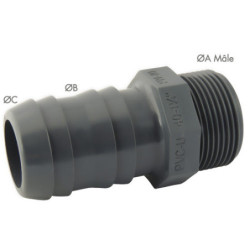 Douille cannelée Mâle avec...