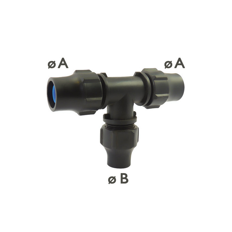 90° reducing tee - watering & drip irrigation couplings - quick lock