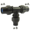 90° reducing tee - watering & drip irrigation couplings - quick lock