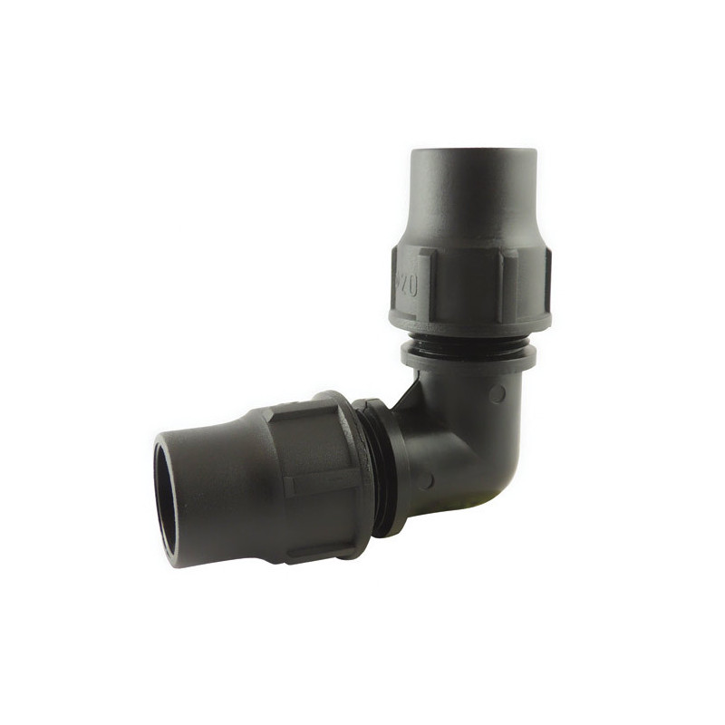Coude 90° - raccords rapides pour arrosage et système en goutte a goutte