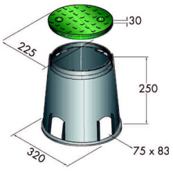 Cilindrical valve box