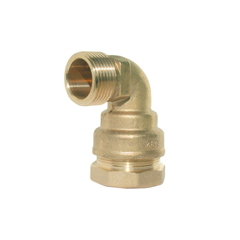 Compression fitting for polyethylene pipes - Male elbow