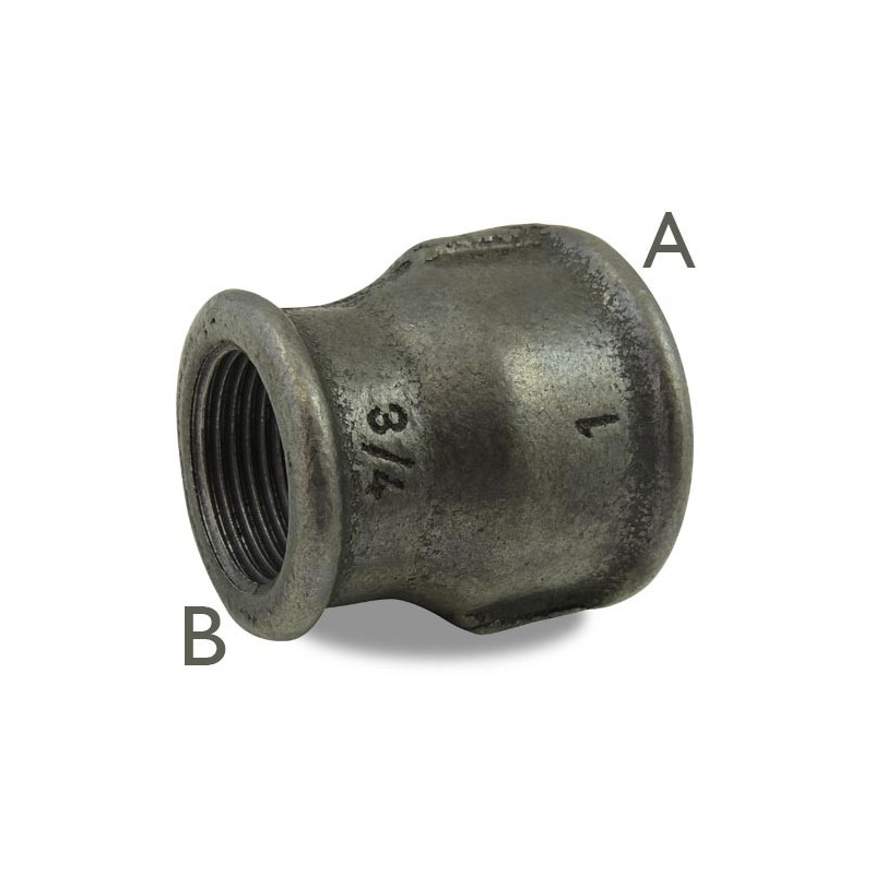 Female/Female reducing sockets, black