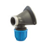 Female 90° adaptor with wall unit