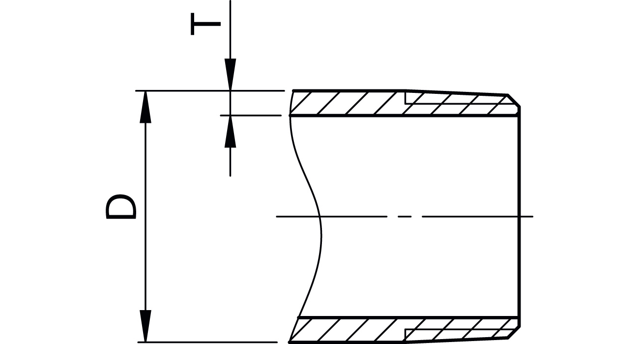 lack steel half pipe nipple - 80 mm