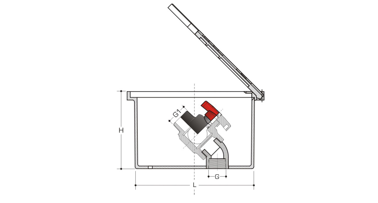 Valve box with ice ball valves