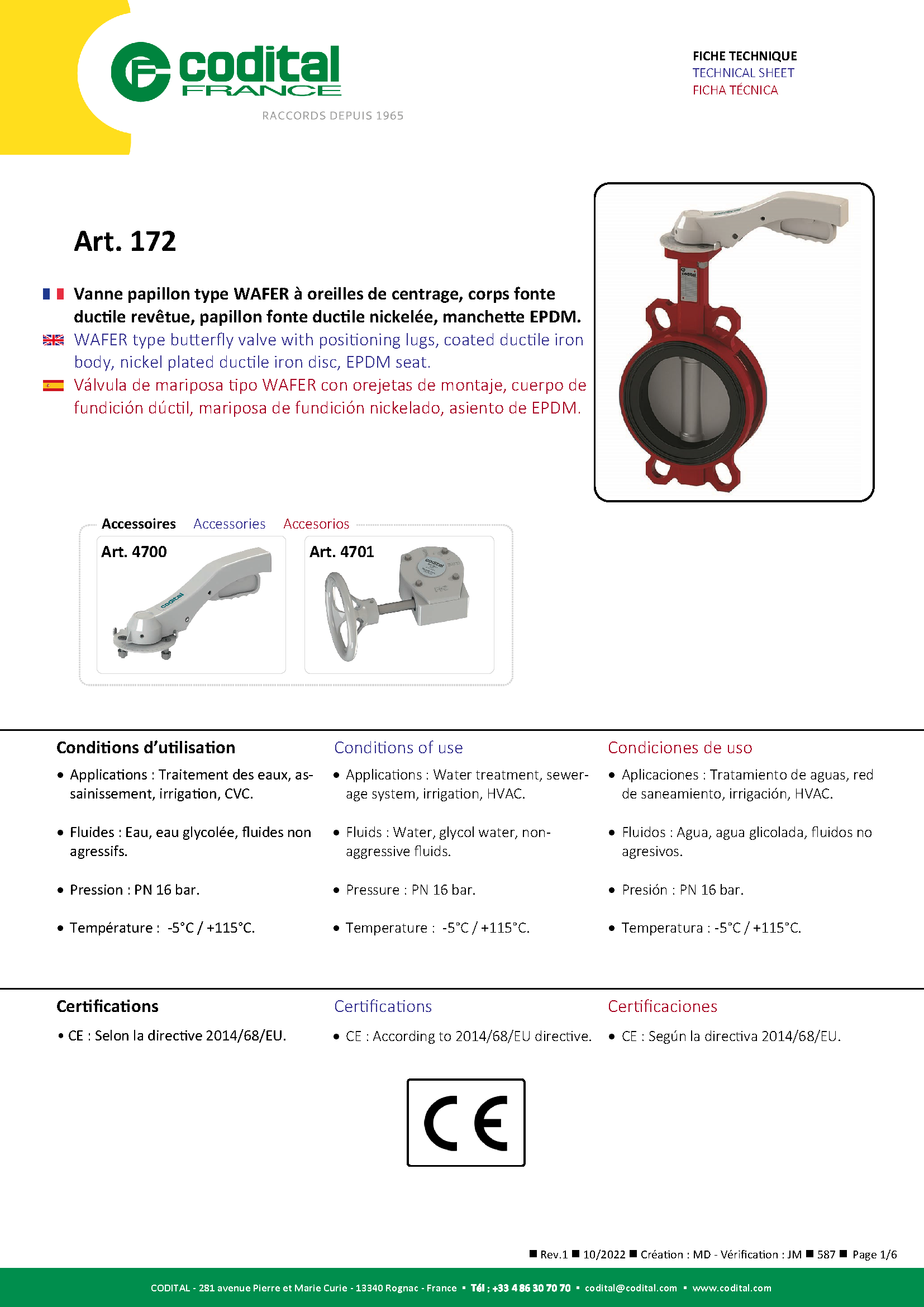Fiche technique – Vanne...