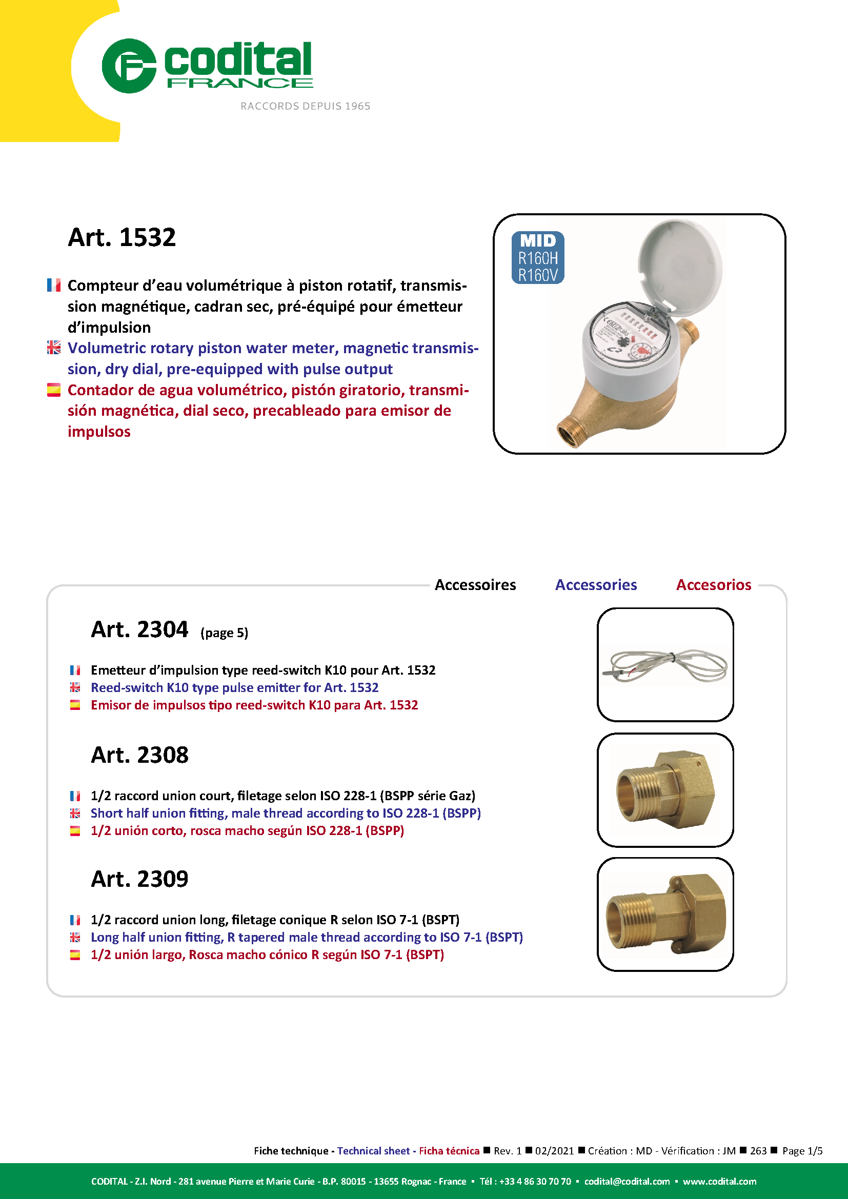 Fiche technique – Compteur...