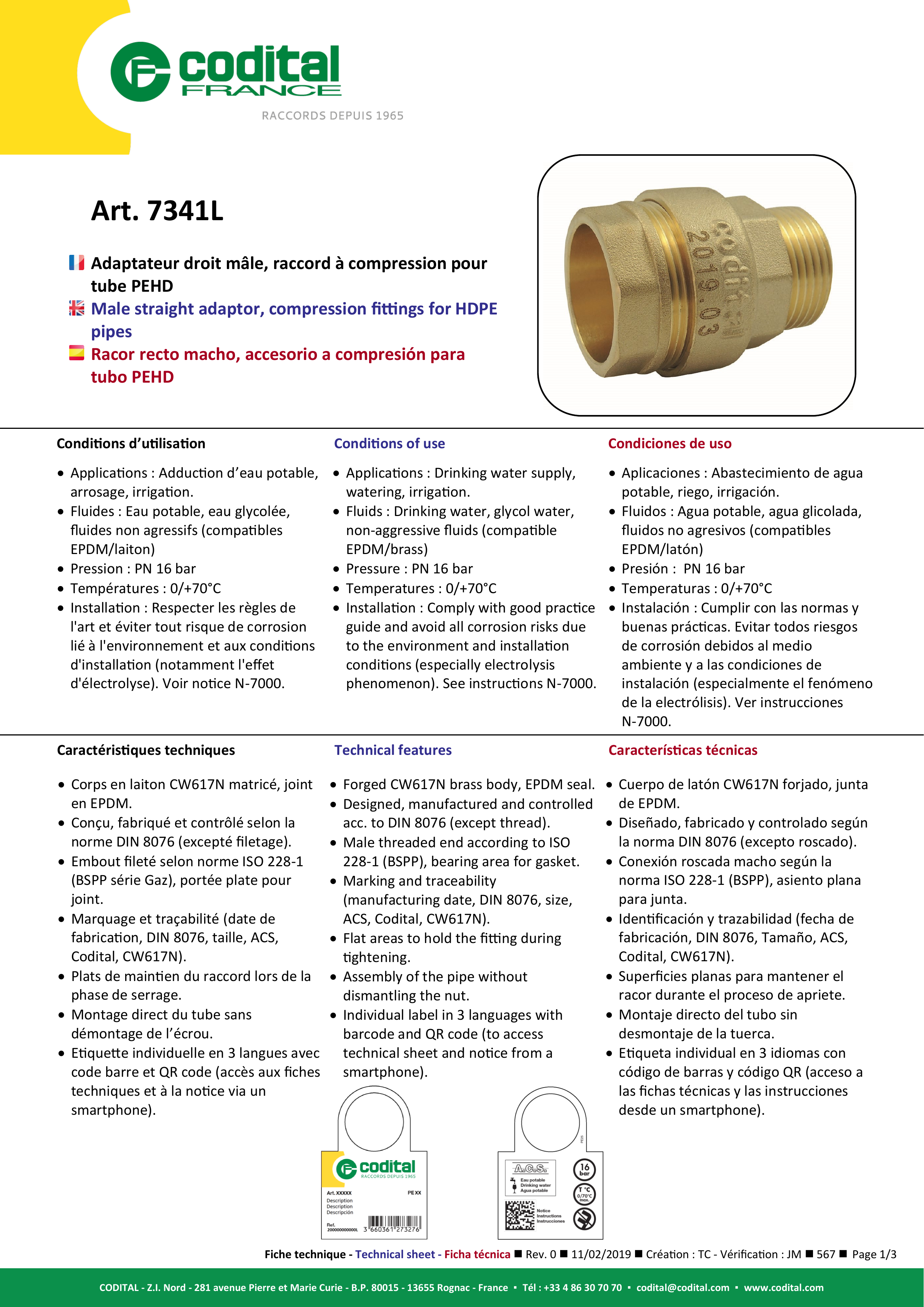 Fiche technique adaptateur...