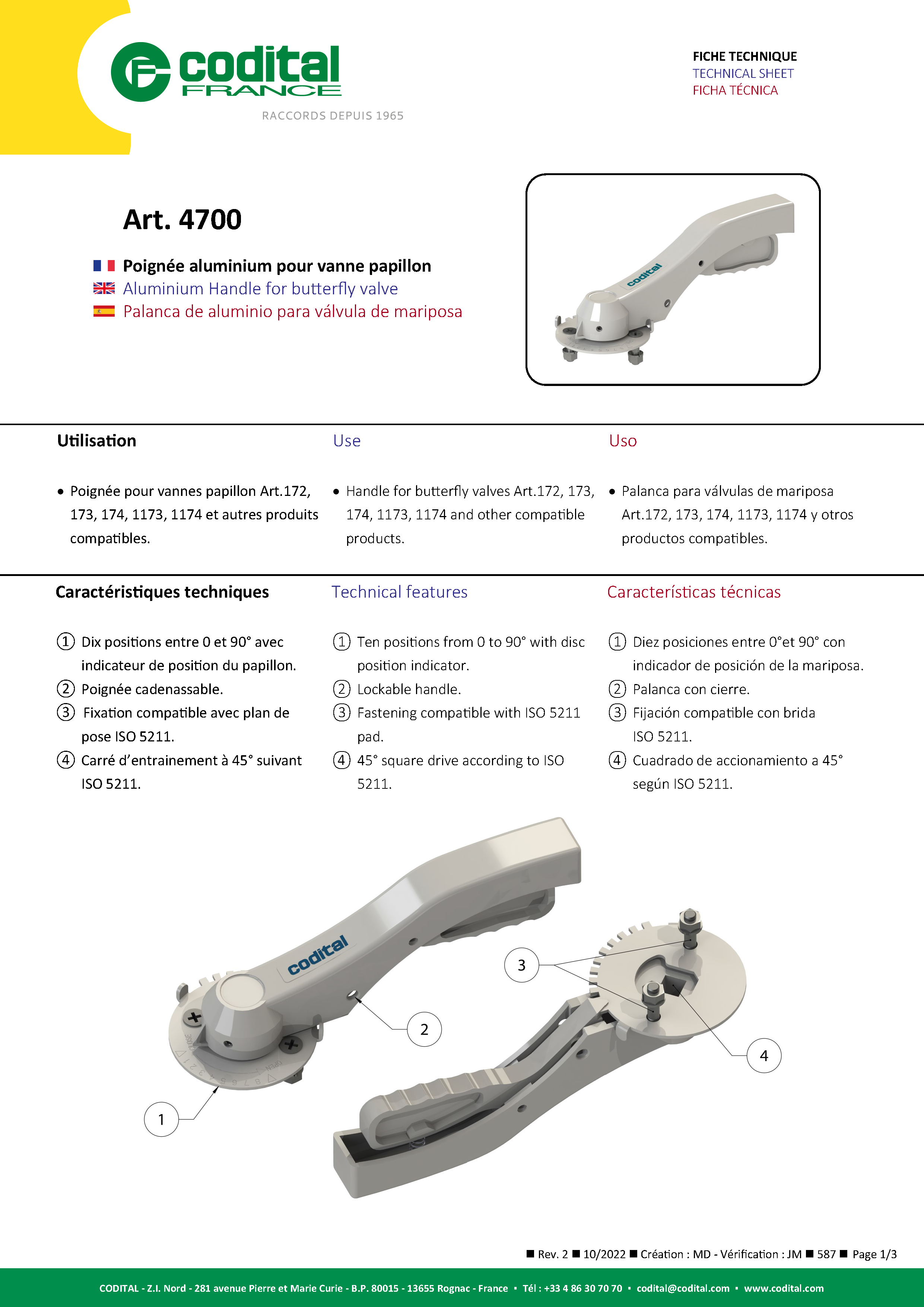 Fiche technique – Poignée...