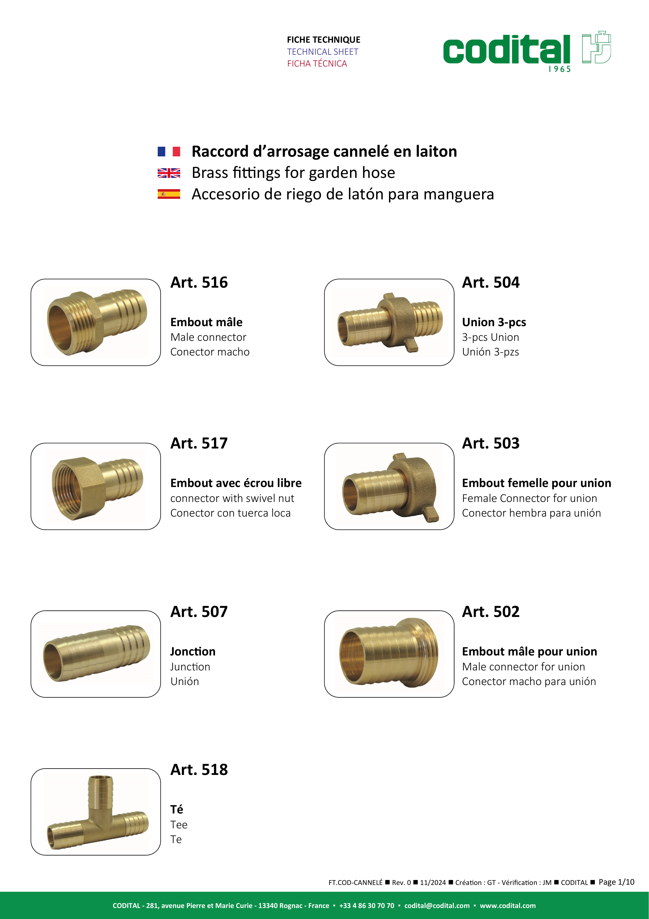 Fiche technique raccord...