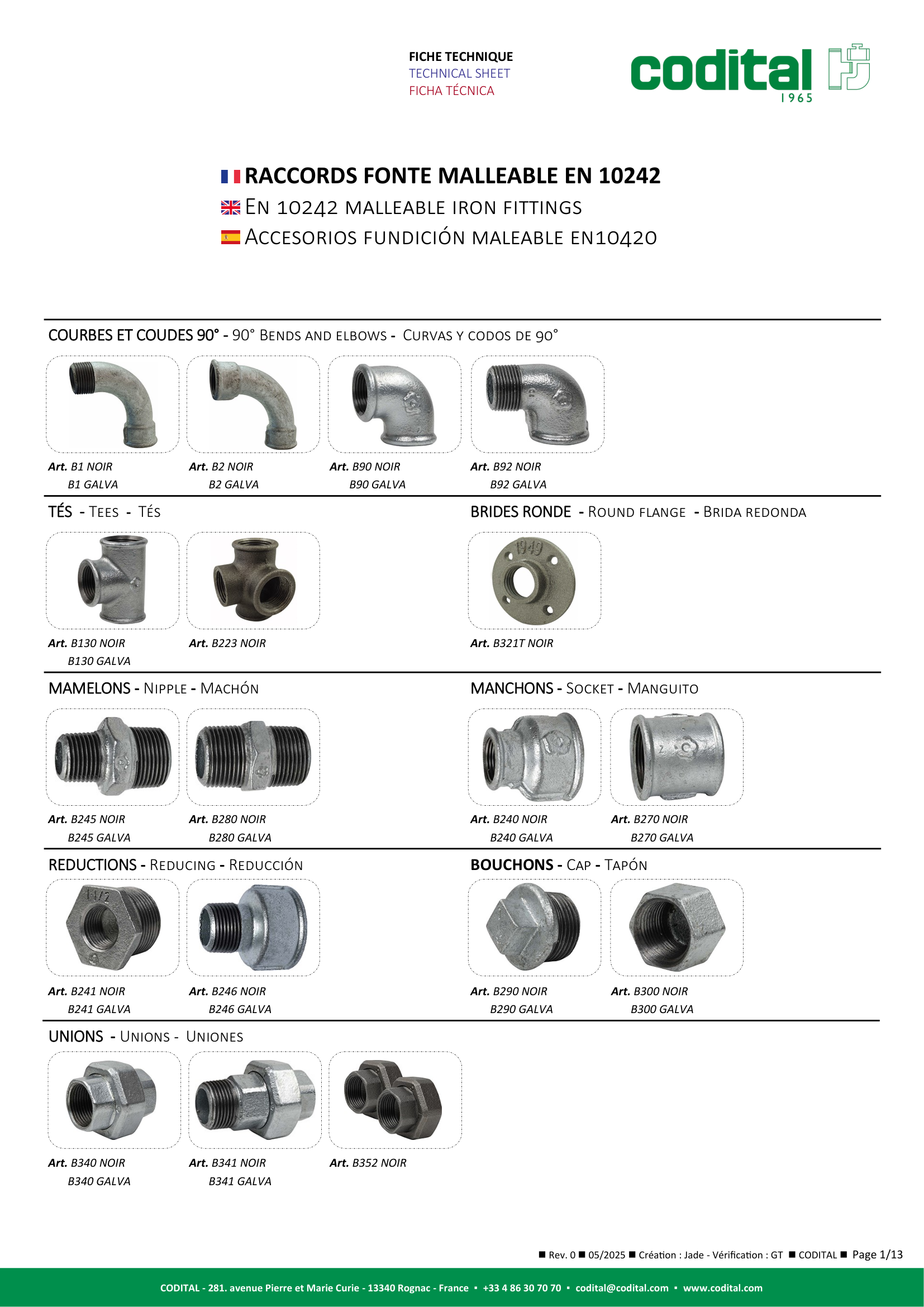 Fiche technique – RACCORDS...