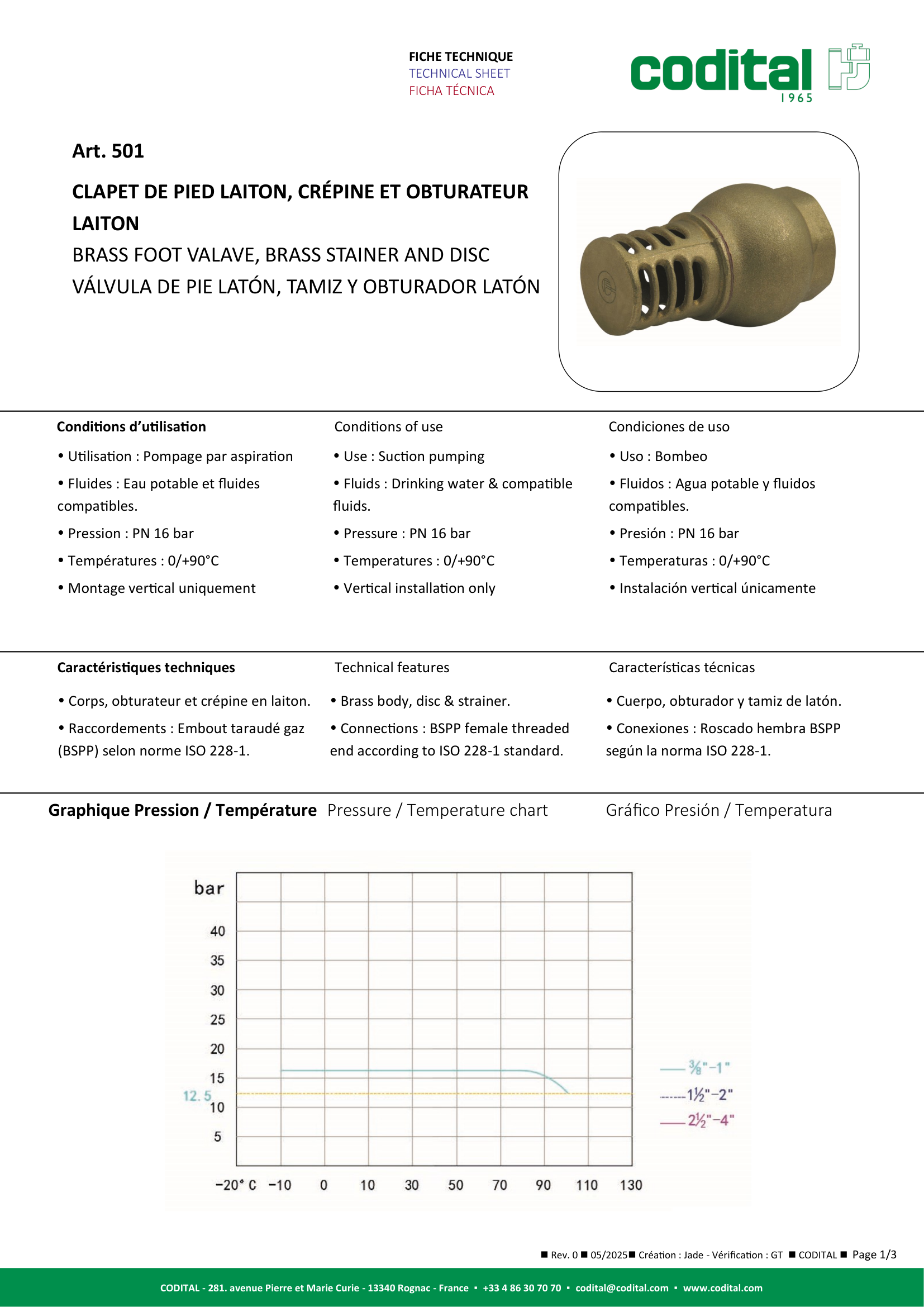 Fiche technique clapet de...