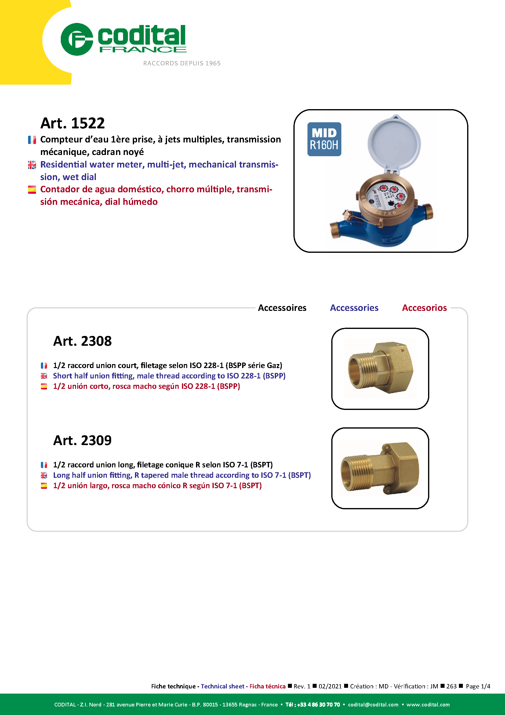 Fiche technique – Compteur...